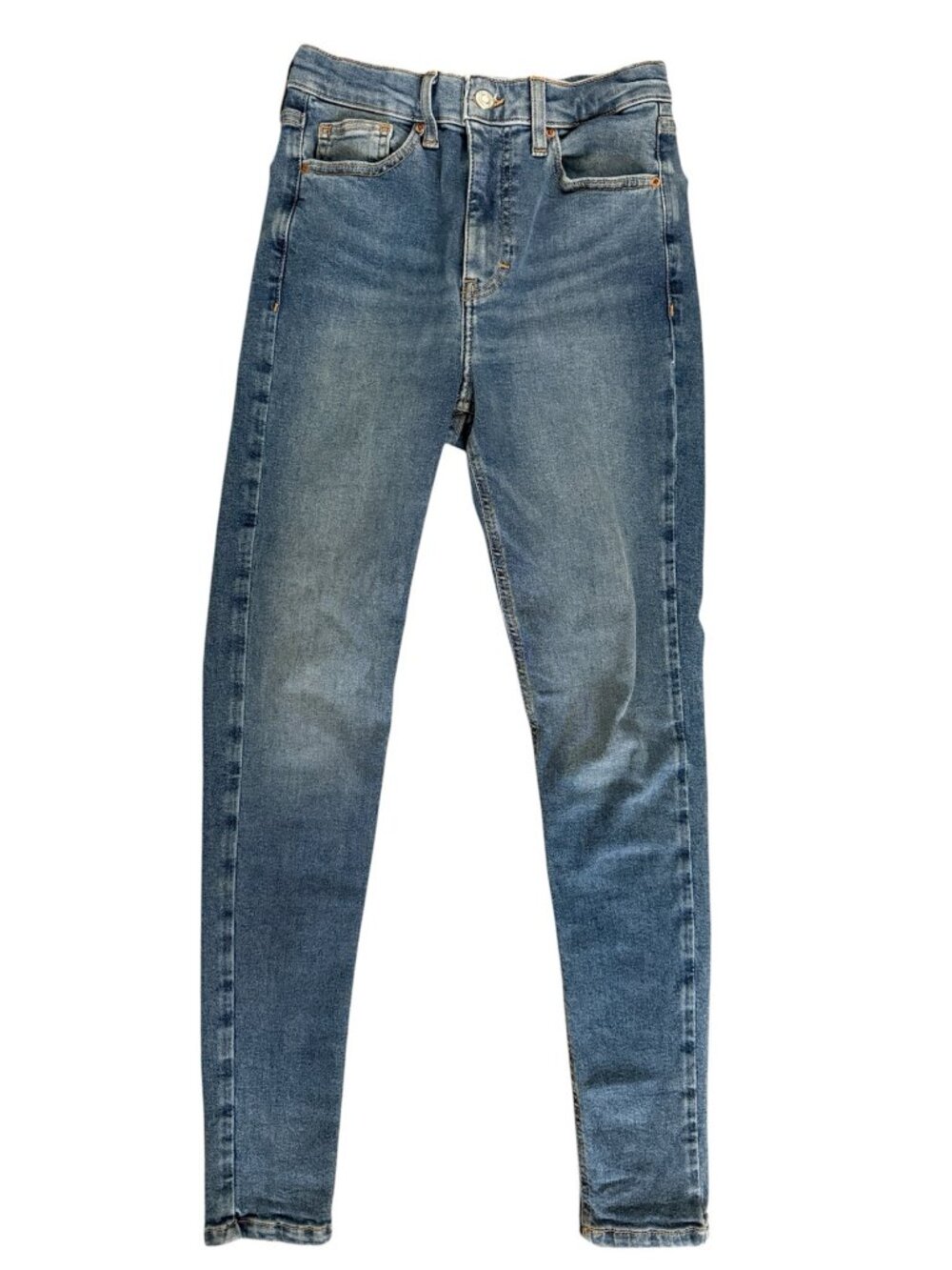 Topshop Jamie Skinny Jeans High Waist Medium Wash Stretchy
